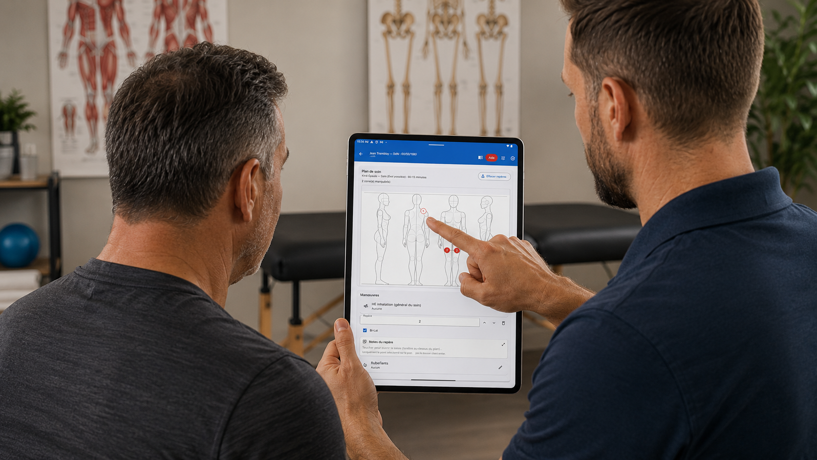 DataPro, application sur tablette en clinique